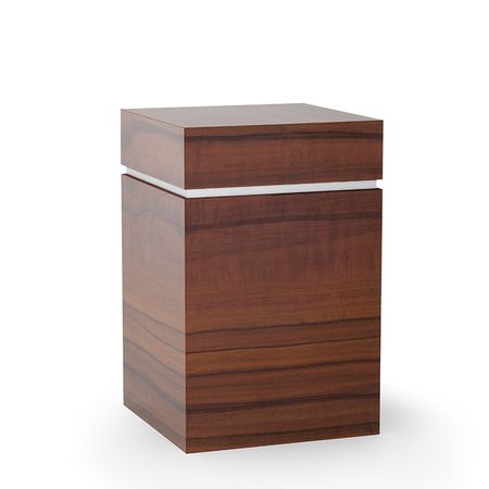 Eckige, hölzerne Urne - dunkles Holz